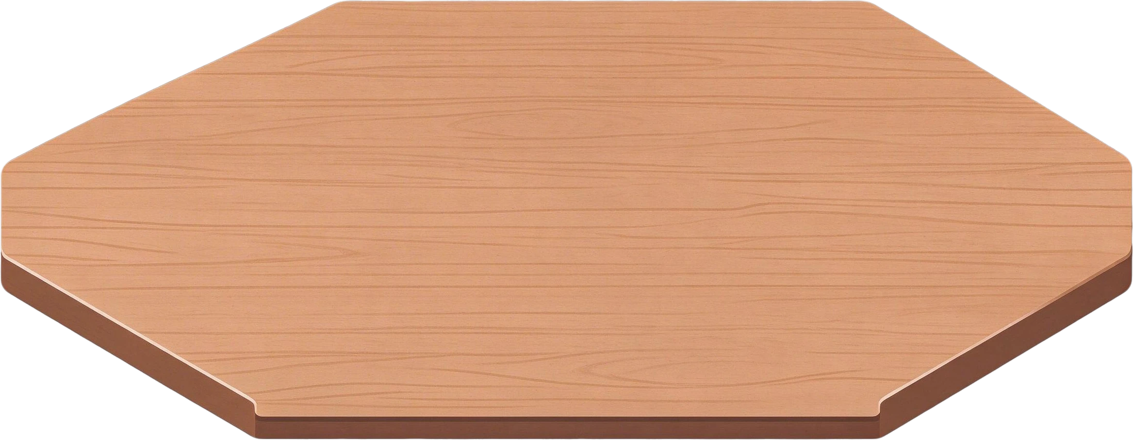 Wooden octagonal desk — separated layer