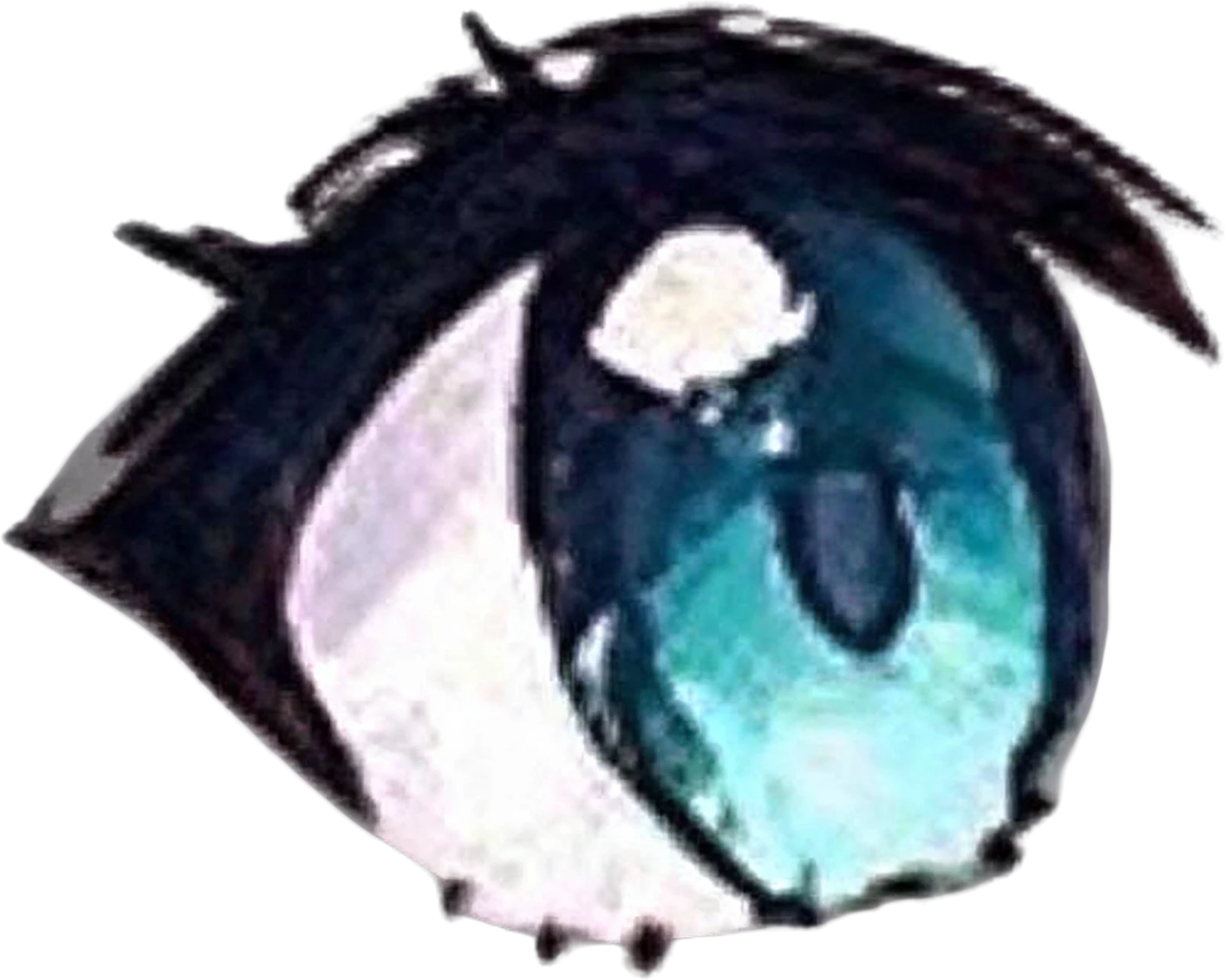 Left Teal Anime Eye — separated layer