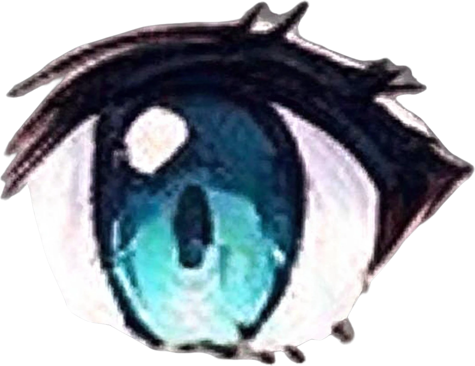 Right Teal Anime Eye — separated layer