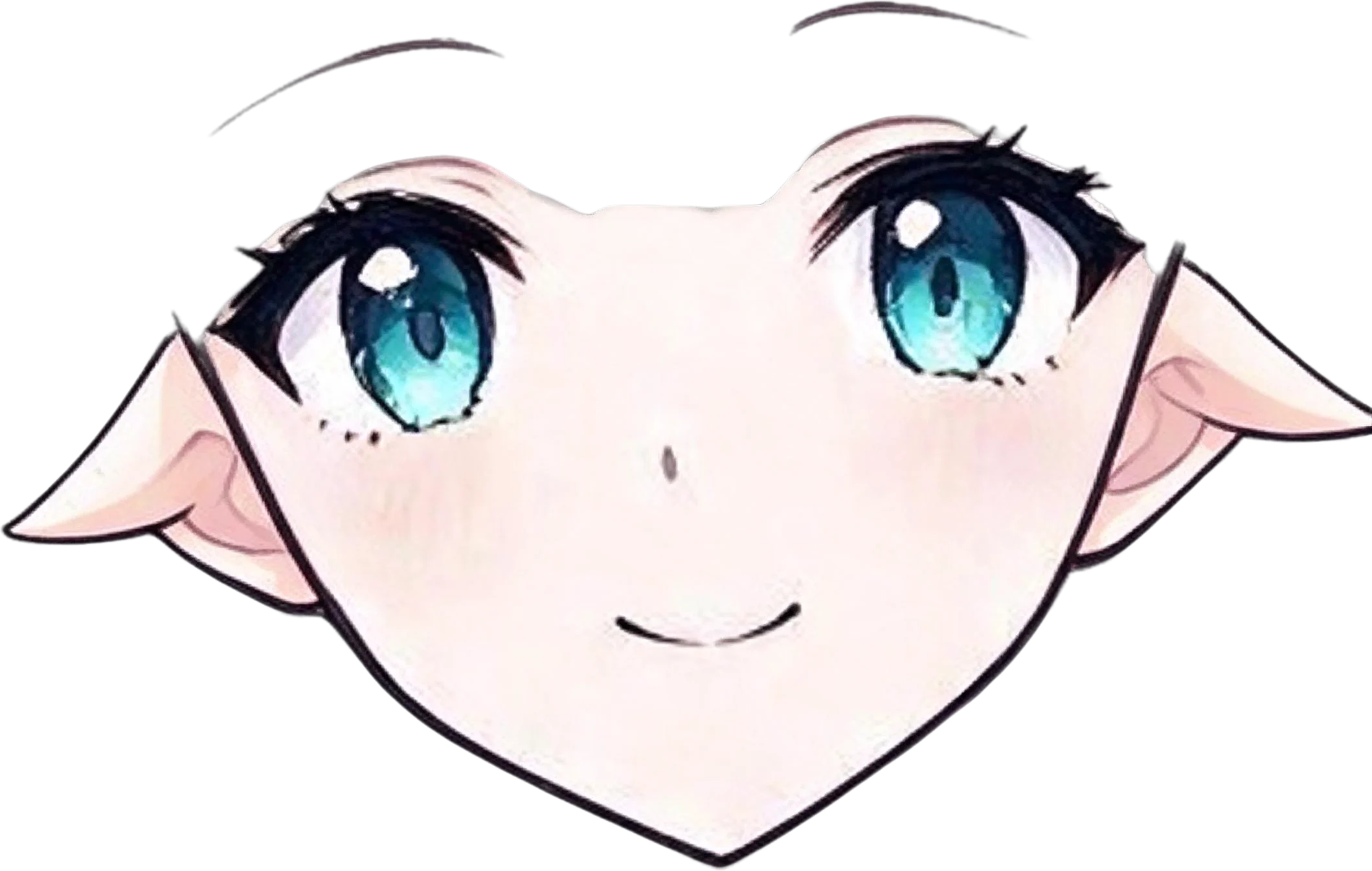 Anime face parts — the flat original