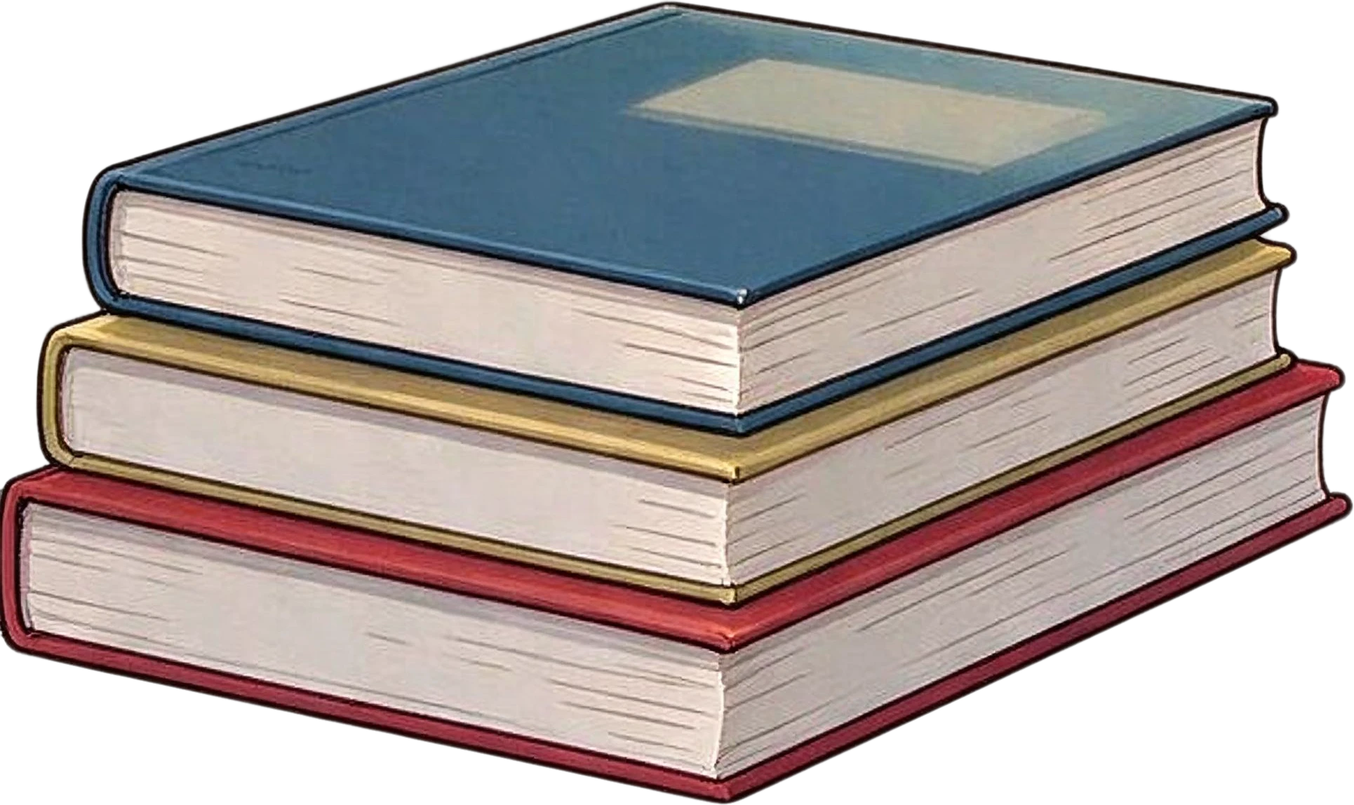Stack of three books