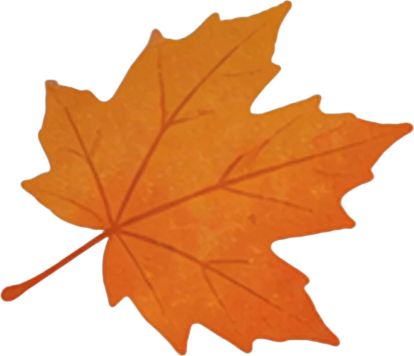 Orange maple leaf (bottom right)
