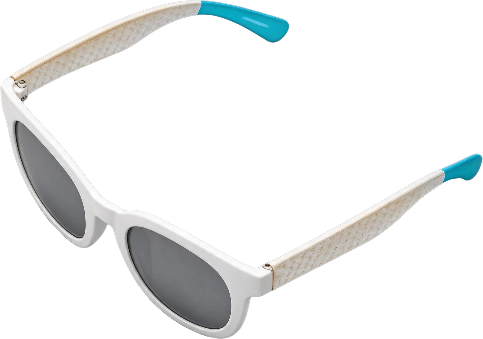 White frame sunglasses — separated layer