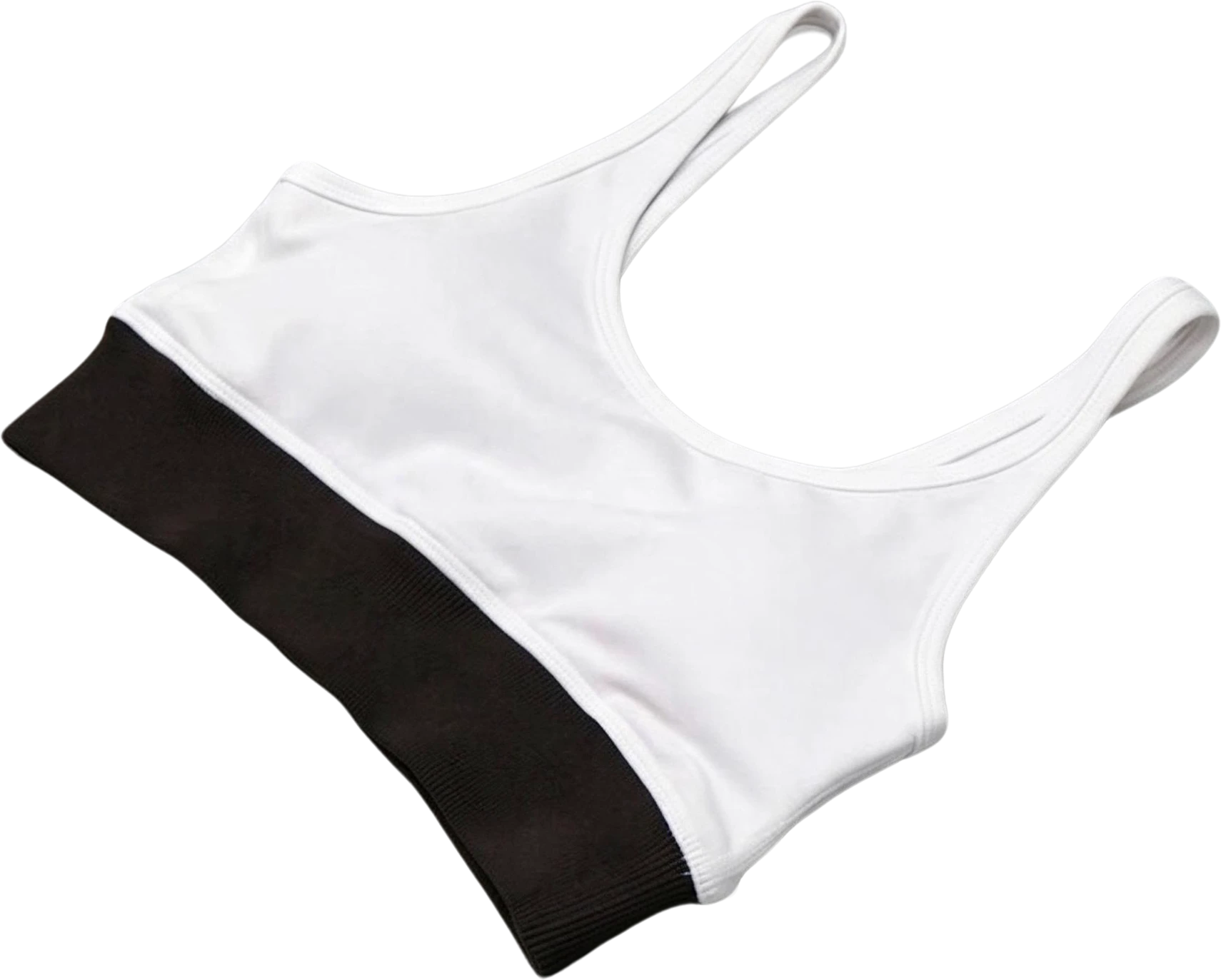 White sports bra — separated layer