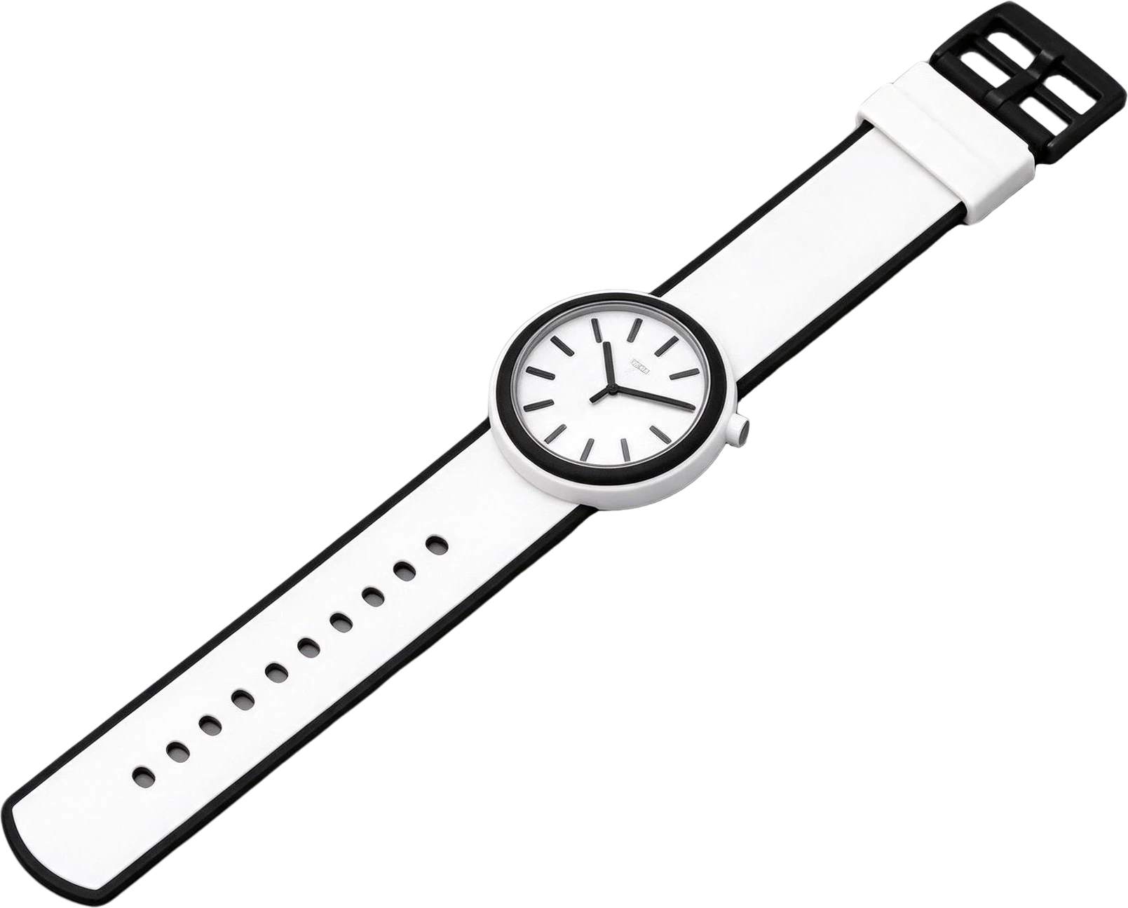 White strap watch — separated layer
